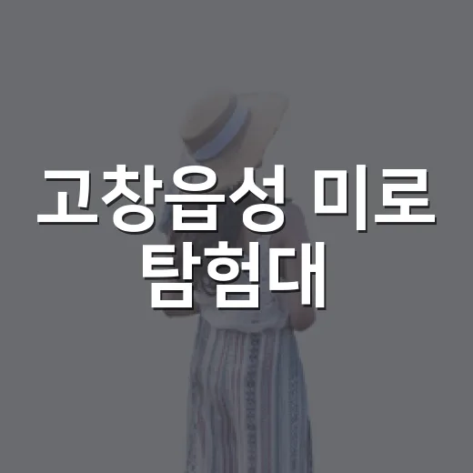 고창읍성 미로 탐험대