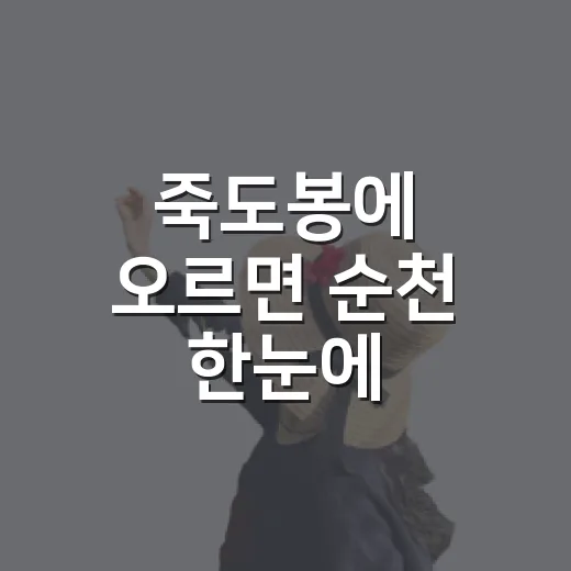죽도봉에 오르면 순천 한눈에
