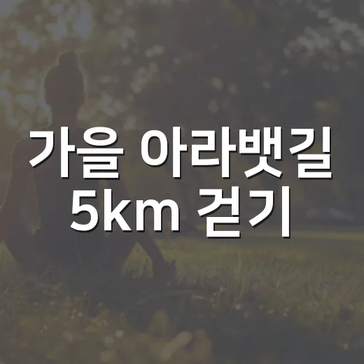 가을 아라뱃길 5km 걷기