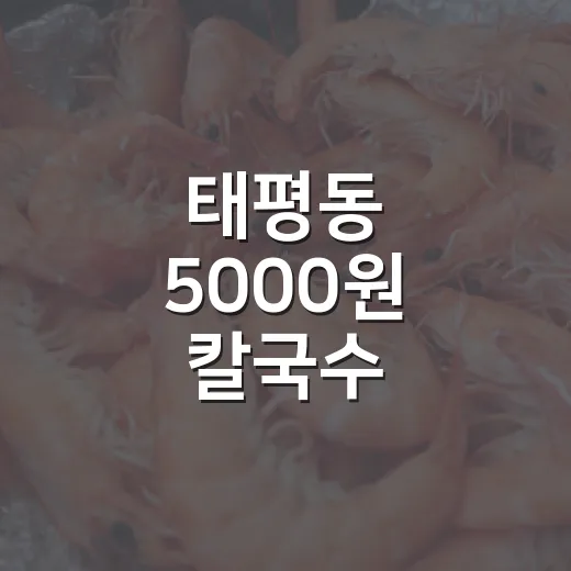 태평동 5000원 칼국수