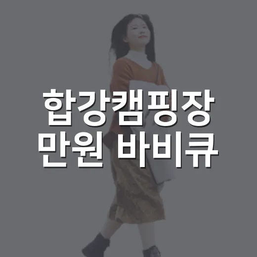 합강캠핑장 만원 바비큐