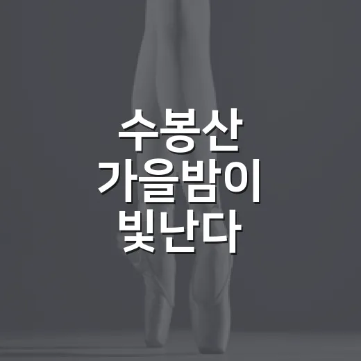수봉산 가을밤이 빛난다