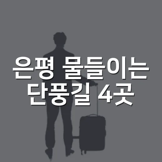 은평 물들이는 단풍길 4곳