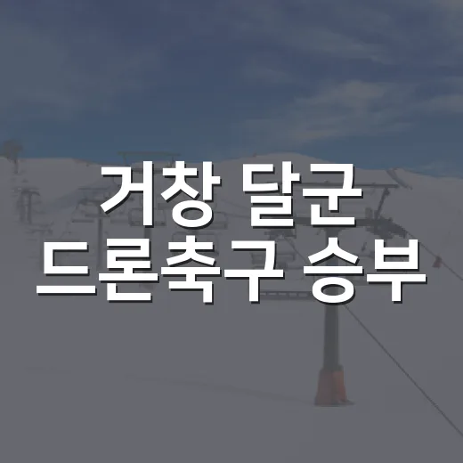 거창 달군 드론축구 승부