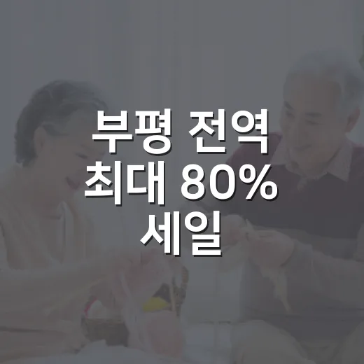 부평 전역 최대 80% 세일