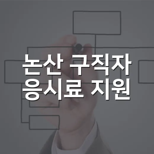 논산 구직자 응시료 지원
