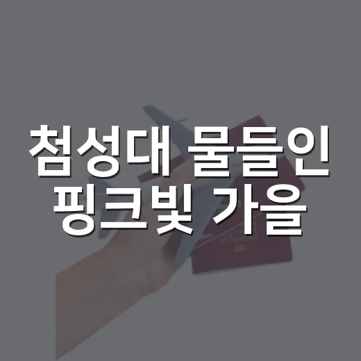 첨성대 물들인 핑크빛 가을
