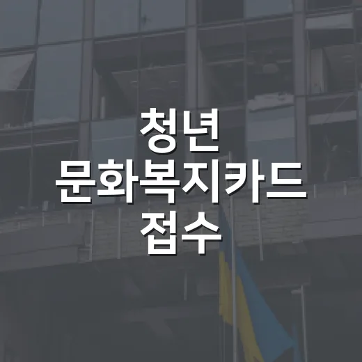 청년 문화복지카드 접수