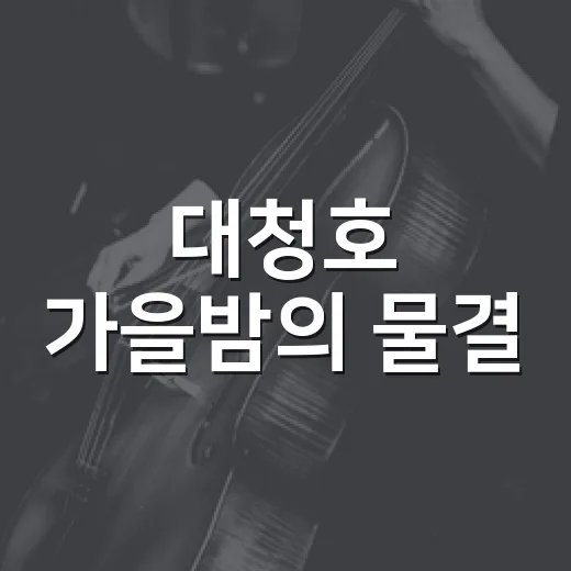 대청호 가을밤의 물결