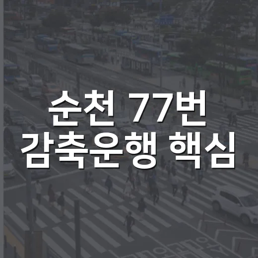 순천 77번 감축운행 핵심