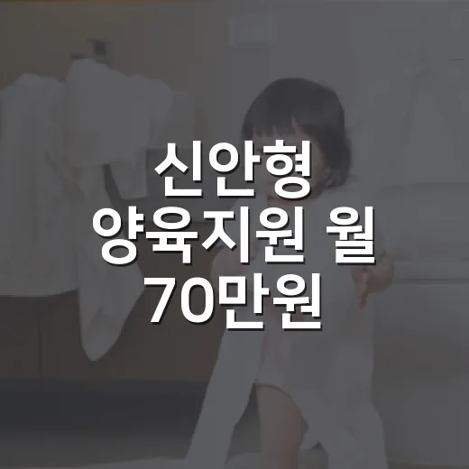 신안형 양육지원 월 70만원