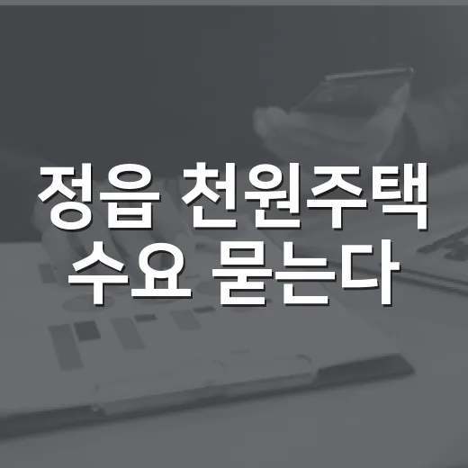 정읍 천원주택 수요 묻는다
