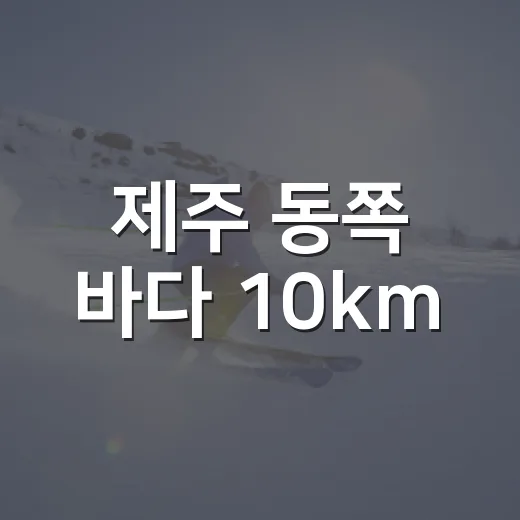 제주 동쪽 바다 10km
