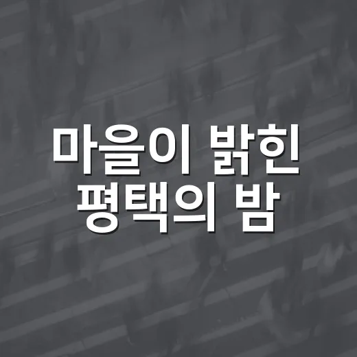 마을이 밝힌 평택의 밤