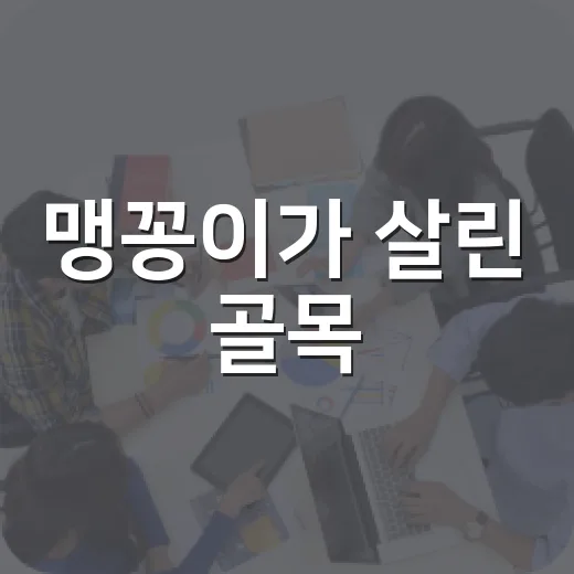 맹꽁이가 살린 골목
