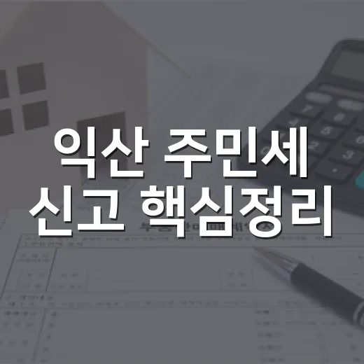 익산 주민세 신고 핵심정리