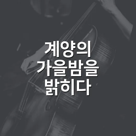 계양의 가을밤을 밝히다