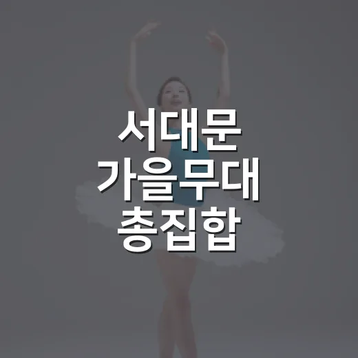 서대문 가을무대 총집합
