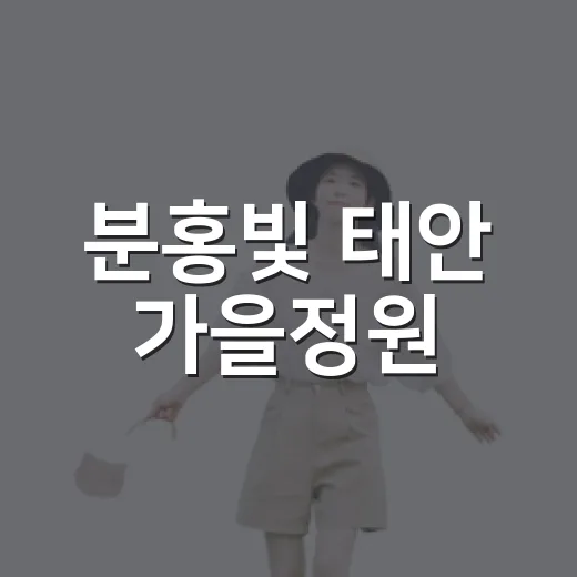 분홍빛 태안 가을정원