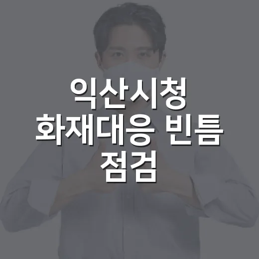 익산시청 화재대응 빈틈 점검