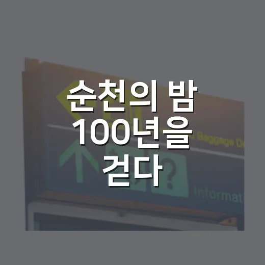 순천의 밤 100년을 걷다