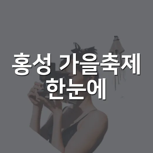 홍성 가을축제 한눈에