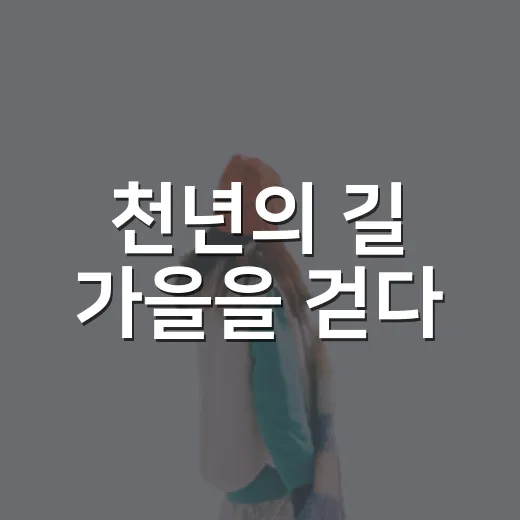 천년의 길 가을을 걷다