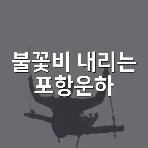 불꽃비 내리는 포항운하