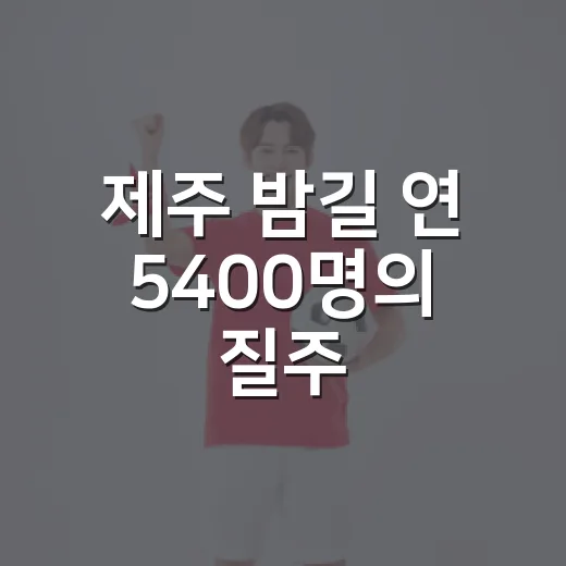 제주 밤길 연 5400명의 질주