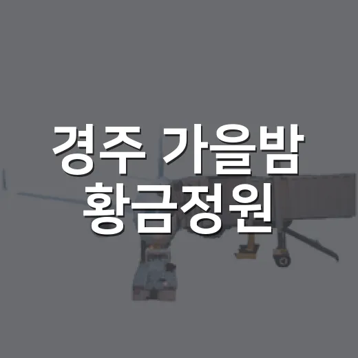 경주 가을밤 황금정원