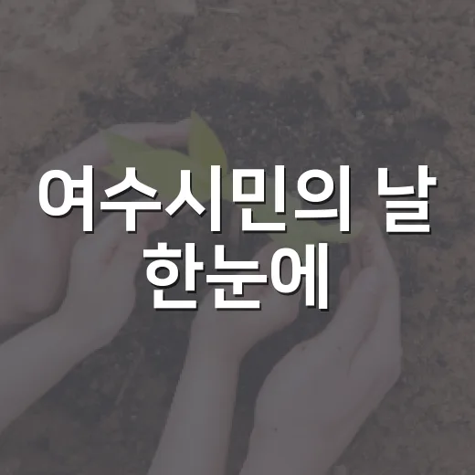 여수시민의 날 한눈에