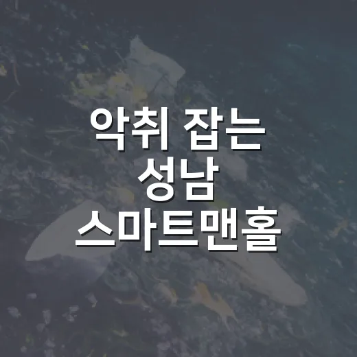 악취 잡는 성남 스마트맨홀