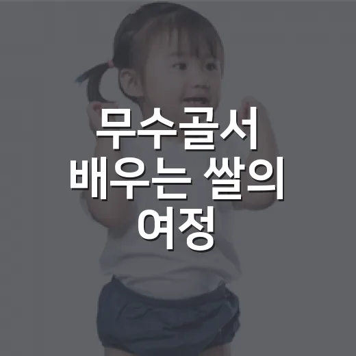 무수골서 배우는 쌀의 여정
