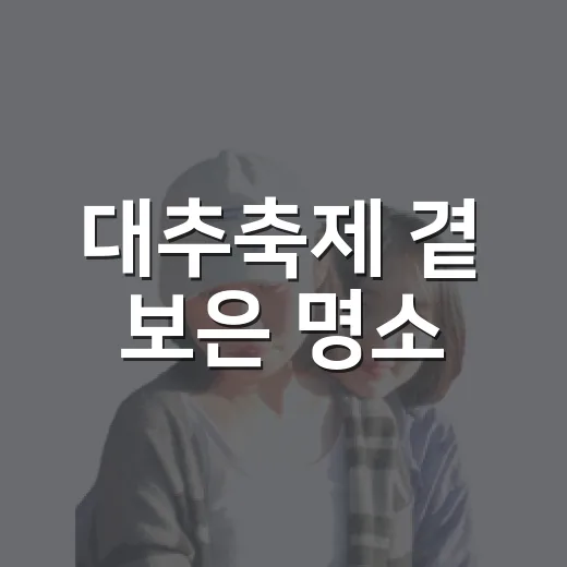 대추축제 곁 보은 명소