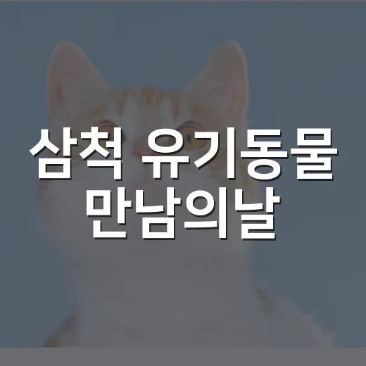 삼척 유기동물 만남의날