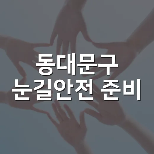 동대문구 눈길안전 준비