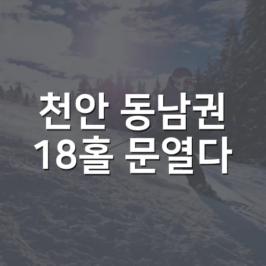 천안 동남권 18홀 문열다