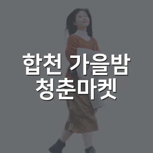 합천 가을밤 청춘마켓