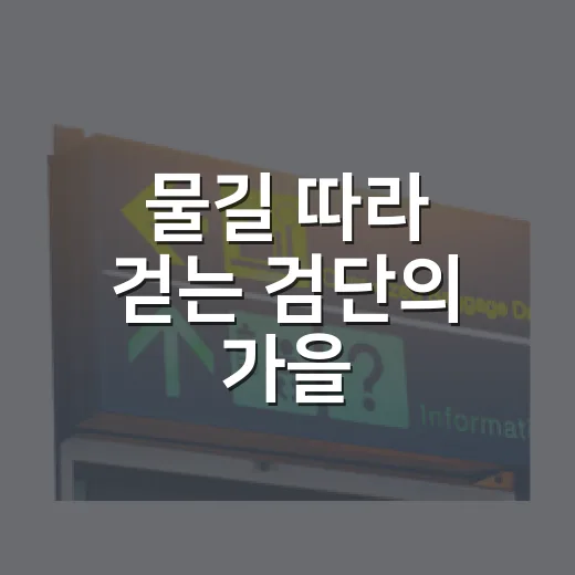 물길 따라 걷는 검단의 가을