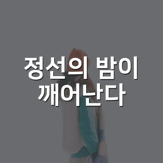 정선의 밤이 깨어난다