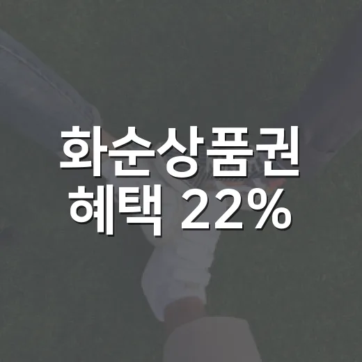 화순상품권 혜택 22%