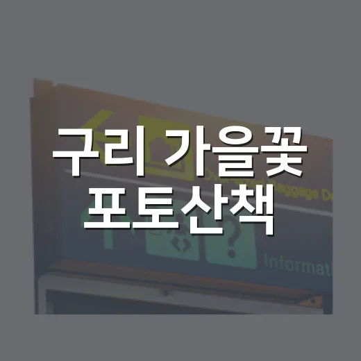 구리 가을꽃 포토산책