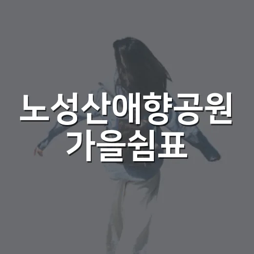 노성산애향공원 가을쉼표