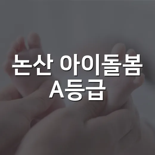 논산 아이돌봄 A등급