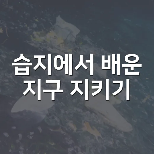 습지에서 배운 지구 지키기