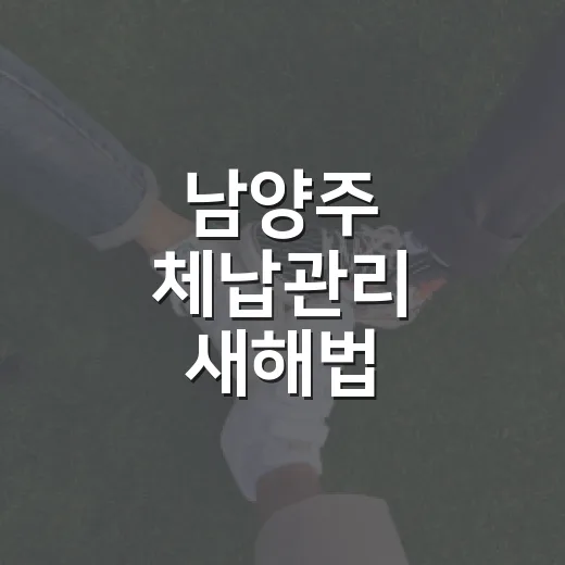 남양주 체납관리 새해법