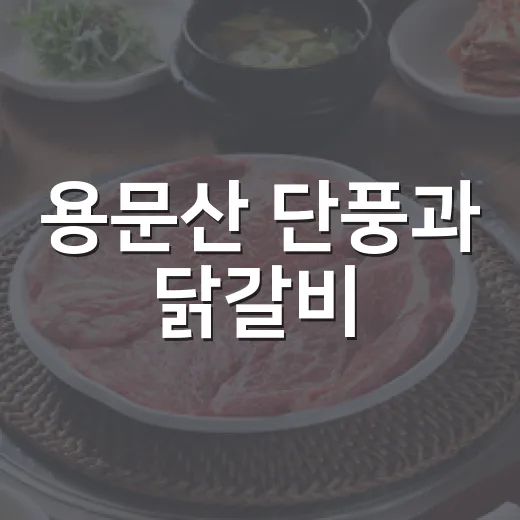 용문산 단풍과 닭갈비