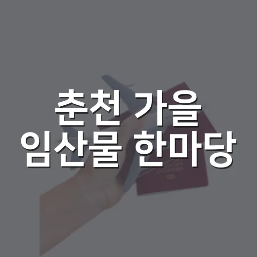 춘천 가을 임산물 한마당