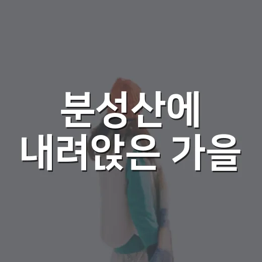 분성산에 내려앉은 가을