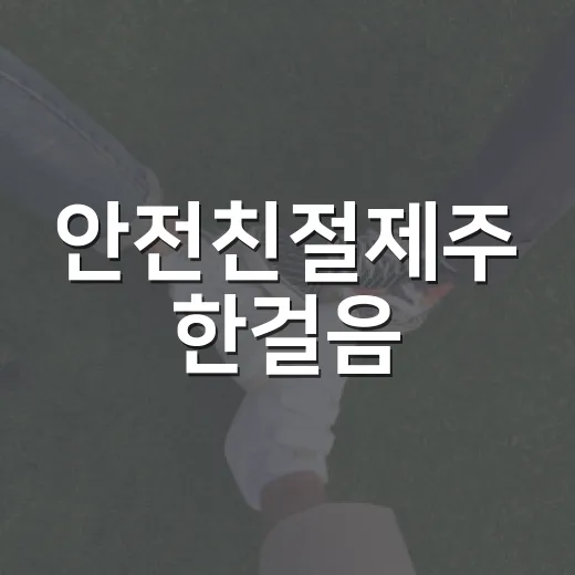 안전친절제주 한걸음